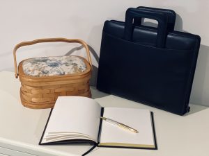 Sewing kit, portfolio and journal